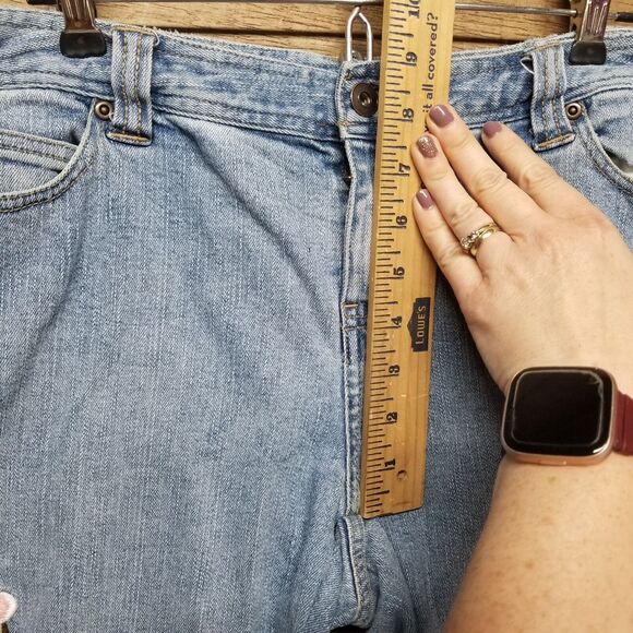 Madison & Max Petites Wmns Sz 10P Cropped Denim Jean Cottagecore Boho Floral - Picture 7 of 9